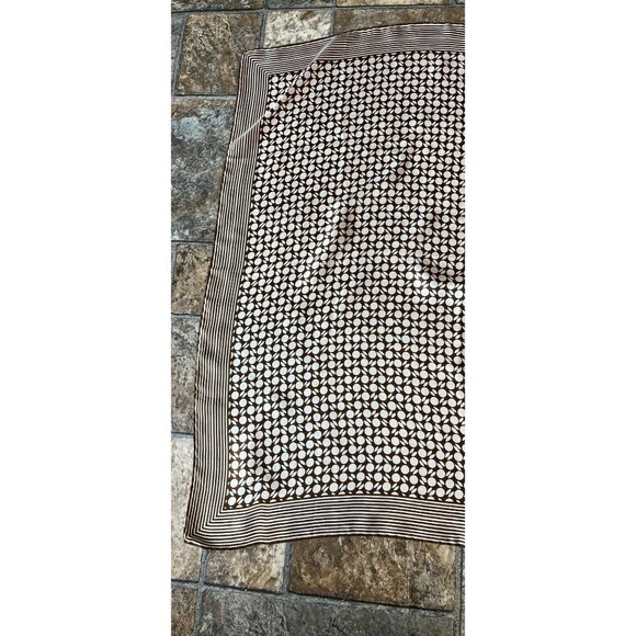 Vintage 1970’s Anne Klein Scarf FOR ROBINSON & GOLLUBER Scarf Geometric Motif - Picture 2 of 6